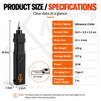 Outil de découpe et de sculpture portable à ultrasons 35W pour bijoux, stylo de découpe ultrasonique 40000HZ, couteau de gravure portatif