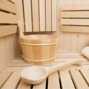Kompor Listrik Kayu Cedar Merah Kanada <span class=keywords><strong>Sauna</strong></span> Uap Basah Kayu Solid untuk Luar Ruangan 4-6 Orang - Product Image 4