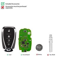 XHORSE XSCLN1EN pour Chevrolet Style Clé télécommande universelle de deuxième génération 4 boutons