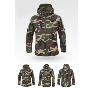 Giacca Casual da <span class=keywords><strong>Uomo</strong></span> in Tessuto Softshell con Cappuccio, Antivento e <span class=keywords><strong>Impermeabile</strong></span>, Stile Bomber Tattico - Product Image 6