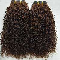 Fournisseur d'usine – Lots de cheveux humains vierges non traités à 100 %, bouclés, brun chocolat, épaisses et volumineuses, à double trame, pour tissage rapide