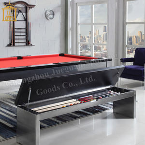 Fusion Tables Mesa de billar de 7 'de acero recubierto de polvo a la venta Mesa de billar de comedor de acero inoxidable cepillado <span class=keywords><strong>en</strong></span> línea - Product Image 2