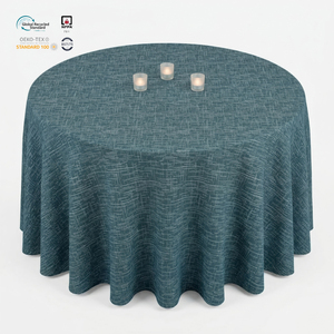 Nappe Ronde Jacquard en Polyester de Qualité Hôtelière, 120 Pouces, Imperméable, Écologique, Résistante à la Chaleur et Lavable - Product Image 1