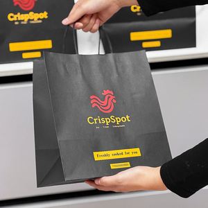 Sac d'emballage personnalisé en papier kraft biodégradable, recyclable, résistant à la graisse, pour la restauration rapide, les hot-dogs, les sandwichs, les hamburgers - Product Image 2