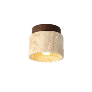Lámpara de Techo Japonesa Wabi Sabi LED Retro de Travertino para Entrada, Pasillo, Balcón, Luz Pequeña de Superficie - Product Image 4