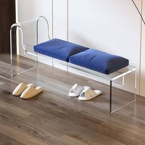 Hochwertige klare Acryl bank Rechteckige Bank wechsel Schuh hocker Bett End hocker Glas hocker - Product Image 3