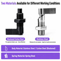 Piston de positionnement à came en L SPXVB, bouton de réglage, acier inoxydable et acier au carbone, goupille de positionnement à ressort, goupille d'arrêt rétractable