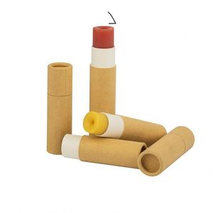 <b>Biodegradable</b> Natural Deodorant Kraft Cardboard Push-up Tube Packaging for Lip Balm Lipsticks - Product Image 1