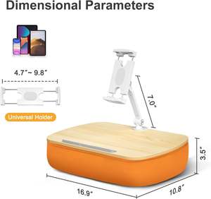 Support d'ordinateur portable Portable de bureau de tour en bois pour le <span class=keywords><strong>plateau</strong></span> multifonctionnel de tour de canapé de <span class=keywords><strong>lit</strong></span> pour le support de livre de lecture - Product Image 5