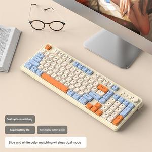 V1 <span class=keywords><strong>Wireless</strong></span> RGB Retroiluminado <span class=keywords><strong>Keyboard</strong></span> <span class=keywords><strong>Mouse</strong></span> Set Multi-Type Vitality Orange/Cream Grey Stock Disponible-Silent <span class=keywords><strong>Keyboard</strong></span> and <span class=keywords><strong>Mouse</strong></span> - Product Image 2