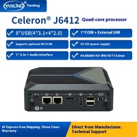 Yanling N1221 Mini PC Industrial Integrado sin Ventilador con 2 Puertos de Red y WiFi 4G