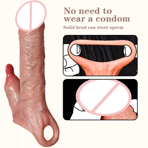 Bao cao su rung đeo được 9.05 inch, kích thích hai điểm G và đầu dương vật, có lưỡi, tăng kích thích kép, bao dương vật kéo dài, đồ chơi tình dục dành cho nam giới - Product Image 5