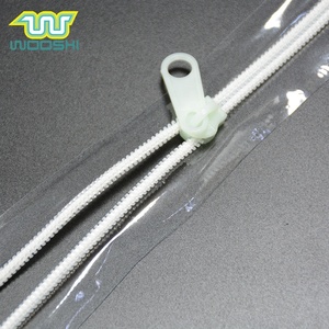 <strong>Waterproof</strong> PVC Tape <strong>Zipper</strong> Clear PVC Tape Nylon Coil <strong>Zipper</strong> Rolls Transparent <strong>Zipper</strong> for PVC Plastic Custom Plastic Zip 5# - Product Image 4