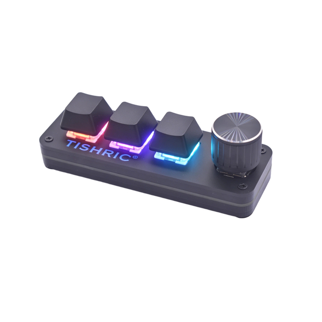 3+1 Keys 4 Keys Programmable Gaming Keypad Custom Knob Macro for OSU Esports Office Shortcuts Volume Control