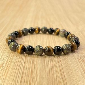 Bracelet en pierre naturelle avec perles de verre colorées – Ensemble Chakra incontournable – Vérifié par des experts – Fabricant certifié – Option d'expédition assurée - Product Image 3