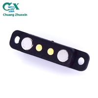 Conector de Carga Magnético USB de 2 Pines con Resorte, Tipo Pogo Pin, de Cobre para PCB, Corriente Nominal de 2A, Resistente al Agua IP67