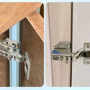 43 Charnières à fermeture amortie pour portes latérales étroites d'armoires, 4 trous, style moderne, accessoires de mobilier pour cuisine, salon, salle de sport - Product Image 3