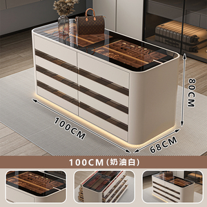 Многоуровневая витрина-стенд для косметики и товаров для ногтей с LED-подсветкой, современный дизайн, МДФ, для торговых центров и больниц - Product Image 3