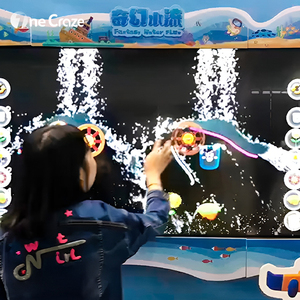 Parc de jeux intérieur pour enfants : Mur d'eau virtuel 3D interactif somatosensoriel avec grand écran tactile et jeux en métal - Product Image 4