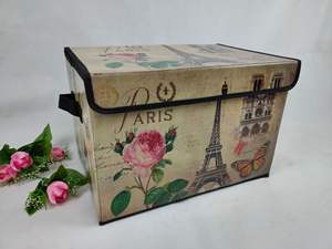 Caja de Almacenamiento Impermeable de Tela No Tejida, Caja de Almacenamiento Plegable con Estampado de Dibujos Animados y Asas - Product Image 4