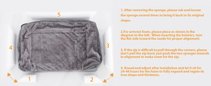 Sofá para mascotas tipo C de terciopelo ártico, cuatro estaciones, <span class=keywords><strong>nido</strong></span> de gato cálido universal, cama para perro de esponja, se puede desmontar y lavar, alfombrilla para perro grande - Product Image 5