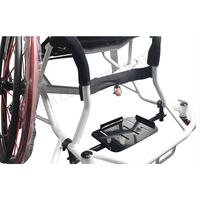 Fauteuil roulant de basketball en aluminium avec roues à axe à dégagement rapide