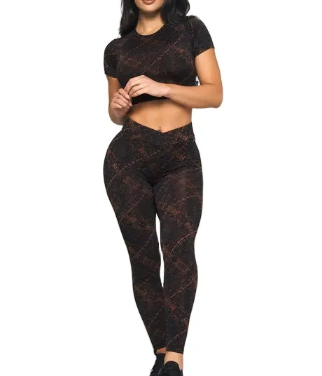 Conjunto de Yoga para entrenamiento para mujer, conjunto de ropa deportiva de nailon con diseño de tiempo de plomo, cantidad de deportes, Fitness, estilo de LICRA