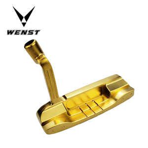 Putter <span class=keywords><strong>de</strong></span> <span class=keywords><strong>golf</strong></span> <span class=keywords><strong>de</strong></span> haute qualité pour droitier en acier inoxydable 431, fraisé CNC, placage PVD, manche en graphite, personnalisable, marque OEM - Product Image 4