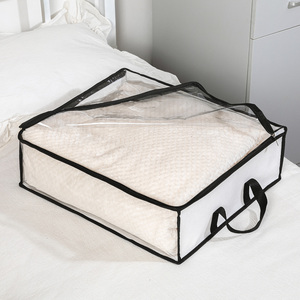 Đa chức năng vải công suất lớn trong suốt đôi xử lý Dây Kéo Túi tủ quần áo tổ chức Lưu trữ túi - Product Image 3