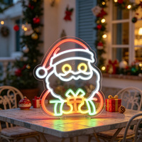 Letrero de Neón Acrílico Navideño con Luz LED Alimentada por USB para Mesa, Pared y Decoración de Fiestas