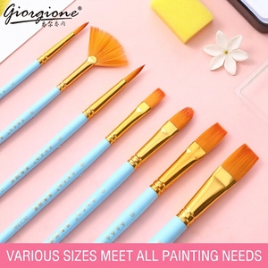 Giorgione haute qualité Nylon cheveux manche <span class=keywords><strong>en</strong></span> bois <span class=keywords><strong>oiseau</strong></span> chanson série 6 pièces artiste peinture pinceaux ensemble - Product Image 5