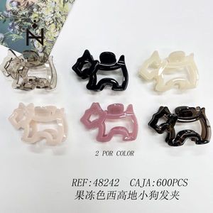 Fermacapelli in Plastica a Forma di Cucciolo Highland Colorato, 6,5 cm, Stile Cartone Animato, 2 Pezzi per Colore, Confezione da 600 Pezzi - Product Image 1