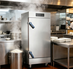 Vaporera Eléctrica Móvil de Gran Capacidad, Equipo Industrial para Cocinar al Vapor con Ruedas Universales - Product Image 3