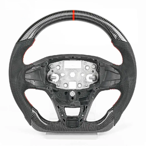 Volant sport éclairé avec surpiqûres rouges pour <span class=keywords><strong>Ford</strong></span> Tourneo Custom 2018 2019 <span class=keywords><strong>2020</strong></span> 2021 - Product Image 6