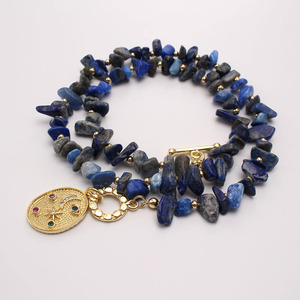 Collier en pierre naturelle <span class=keywords><strong>2022</strong></span> plaqué or véritable, pendentif lune et étoile à la mode, matériau en cuivre pour hommes et femmes, bijoux fins - Product Image 3