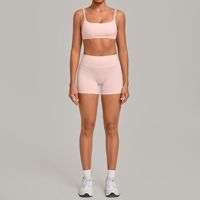 Ensemble deux pièces de sport pour la course à pied et le yoga : soutien-gorge de sport taille haute et short