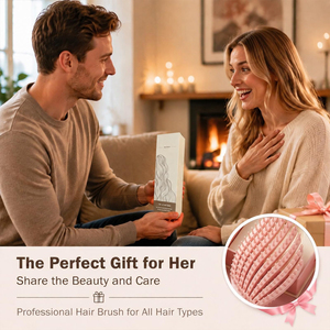 Custom Styling Anti-Static Curvy Vent Detangling Hair Brush Handle Compact Design for Wet Dry Curly Hair - Product Image 6