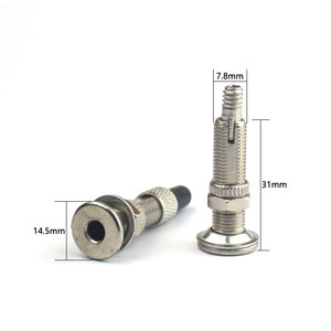 Kit de valves de pneu tubeless pour vélo, 3 types de valves tubeless en alliage (Schrader, Presta, <span class=keywords><strong>Dunlop</strong></span>) pour VTT et vélo de route - Product Image 1