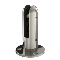Support de balustrade conique en verre double spécification anti-sel pour station balnéaire, en acier inoxydable résistant à la rouille, pour clôture extérieure de paysage côtier