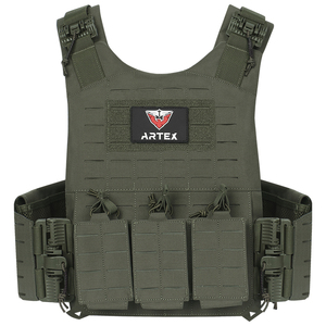 Gilet tactique porte-plaques en polyester 1000D, découpe laser MOLLE, gilet de protection pour entraînement personnel, imperméable, camouflage CP - Product Image 4