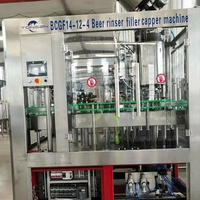 Machine de remplissage et de bouchage de bouteilles de bière à 6 têtes, manuelle, semi-automatique, contrôlée par PLC, pour la production de bière artisanale