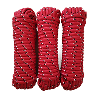 Promotion Corde en nylon marine tressée double diamant 6 mm, tressage solide, 3/8 pouce, pour lignes d'amarrage et cordes d'emballage, couleurs assorties