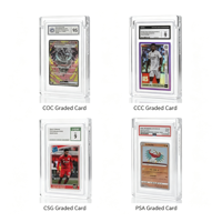 Support de cartes gradées en acrylique transparent résistant aux UV avec aimants puissants, pour PSA CGC CSG, compatible avec l'ajout de protège-cartes pour TCG