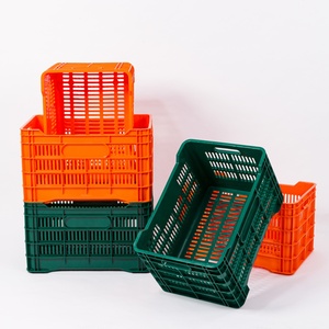 Havalandırmalı Depolama Turuncu Sepet Endüstriyel ve Ev Tipi Saklama Kutusu Lojistik Hasat Fileli Taşıma Kasaları - Product Image 1