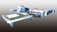 Machine automatique de fabrication de couettes matelassées KIVAS, matière première polyester, capacité 150-300 kg/h, composants non tissés, cœur PLC