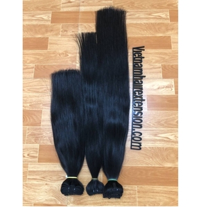 Extensiones de Cabello Humano Virgen Vietnamita al por Mayor, Doble Trama, Liso Natural, Color Negro, Paquetes de Cabello Virgen - Product Image 5