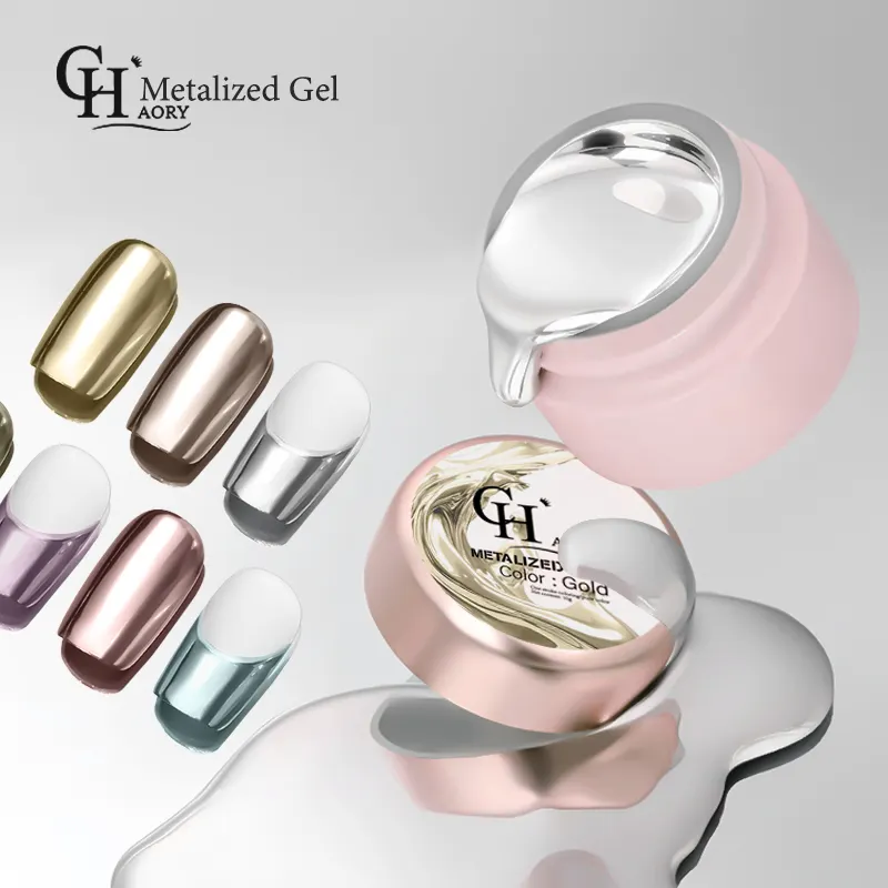 Hot sale 10 Colors Metal Painting Nail Gel Metallic Mirror high gloss super silver nail art design mirror metal Gel uv gel
