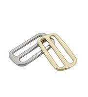 Tri glisse boucle coulissante en laiton massif 3 barres Rectangle/carré boucle de réglage pour cuir artisanat sac bandoulière ceinture sangle
