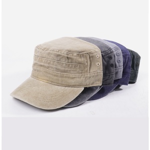 Casquettes décontractées pour hommes, casquettes plates effet vieilli, casquettes en jean 100% coton, casquettes de baseball en toile lavée, vente en gros OEM - Product Image 2