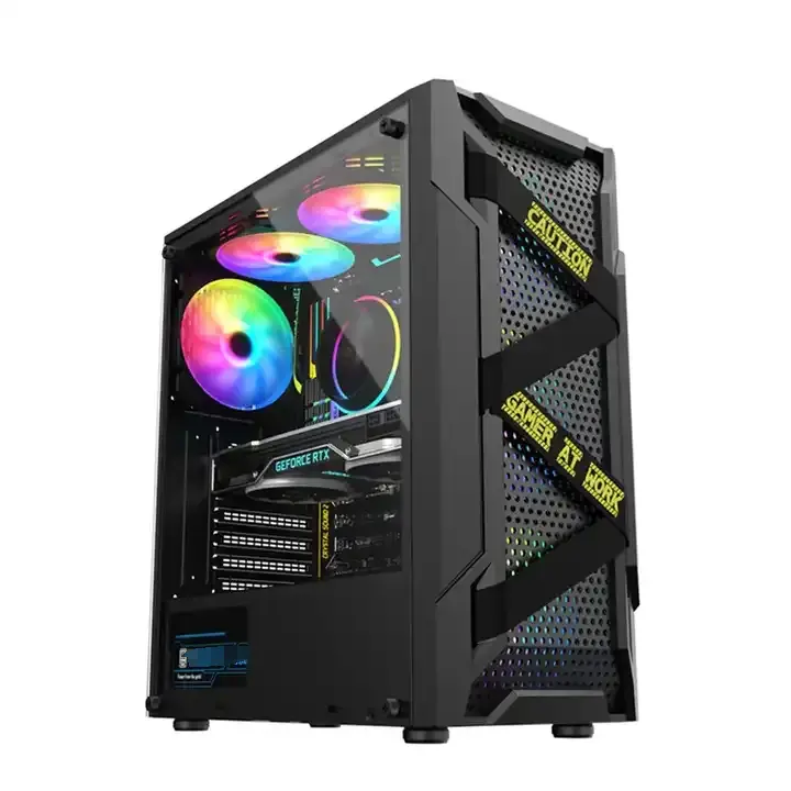 Snelle Levering Desktop Atx Micro Itx Gaming Computer Hoesjes Mid Toren Pc Computer Case Rgb Toren